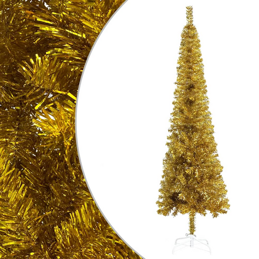 Slim Christmas Tree Gold 5 ft