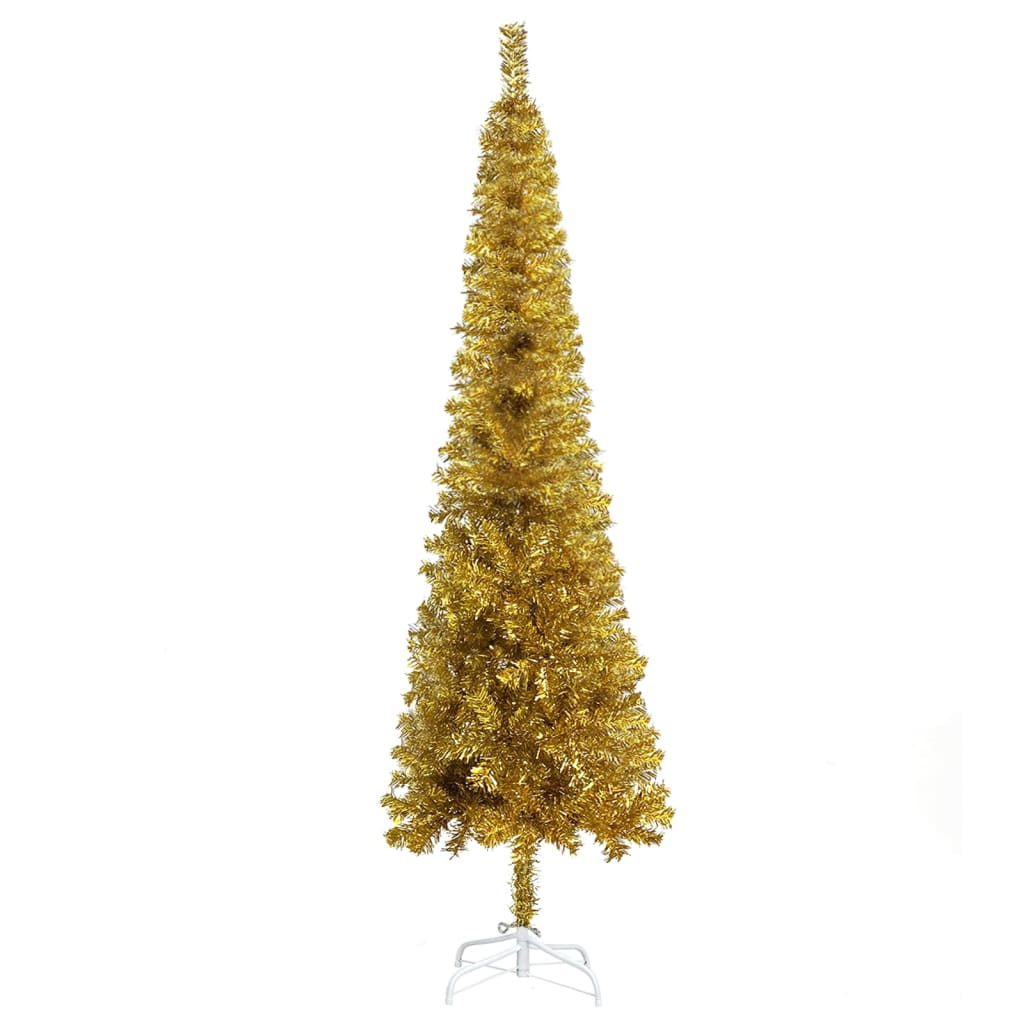 Slim Christmas Tree Gold 5 ft