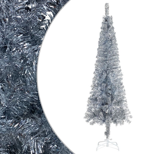 Slim Christmas Tree Silver 6 ft