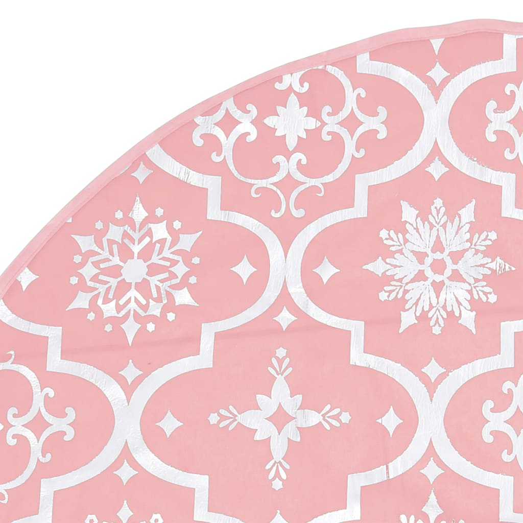 Luxury Christmas Tree Skirt with Sock Pink 5 ft Fabric