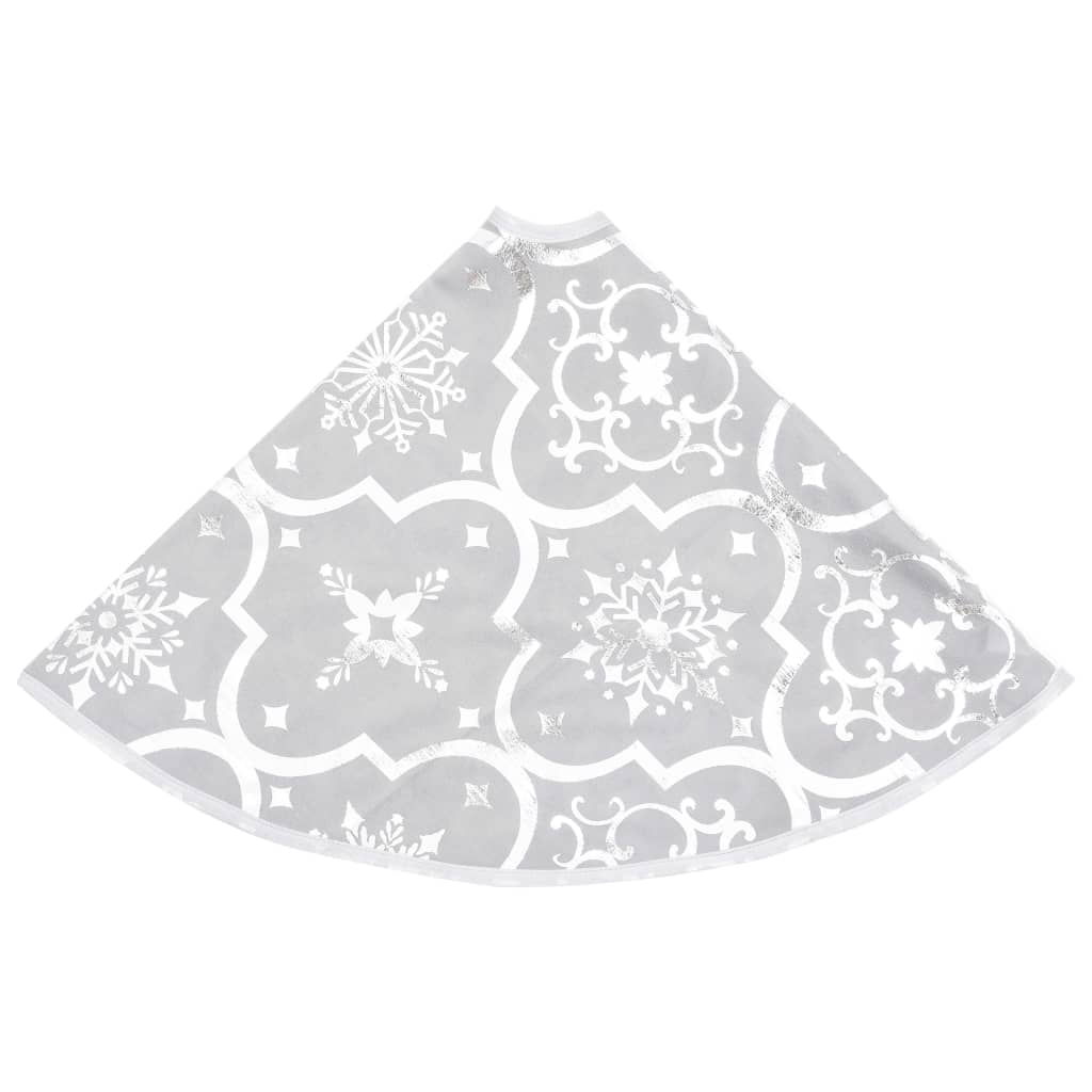 Luxury Christmas Tree Skirt with Sock White 3 ft Fabric