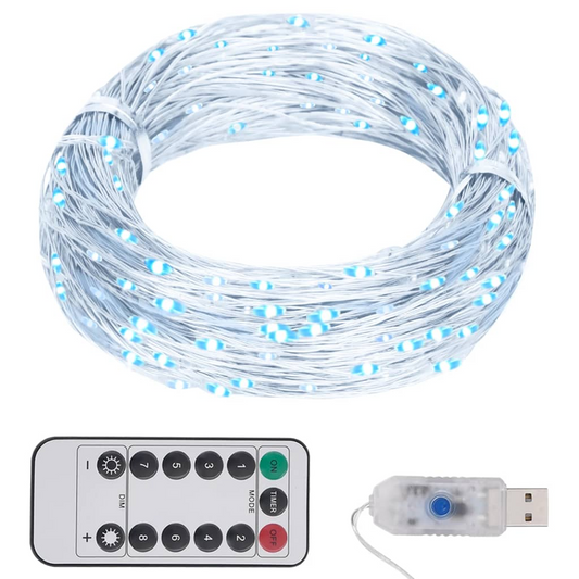 LED String with 300 LEDs Cold White 98.4'