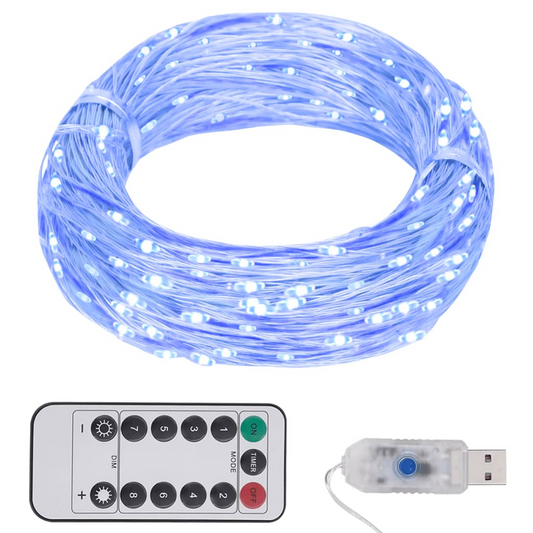 LED String with 300 LEDs Blue 98.4'