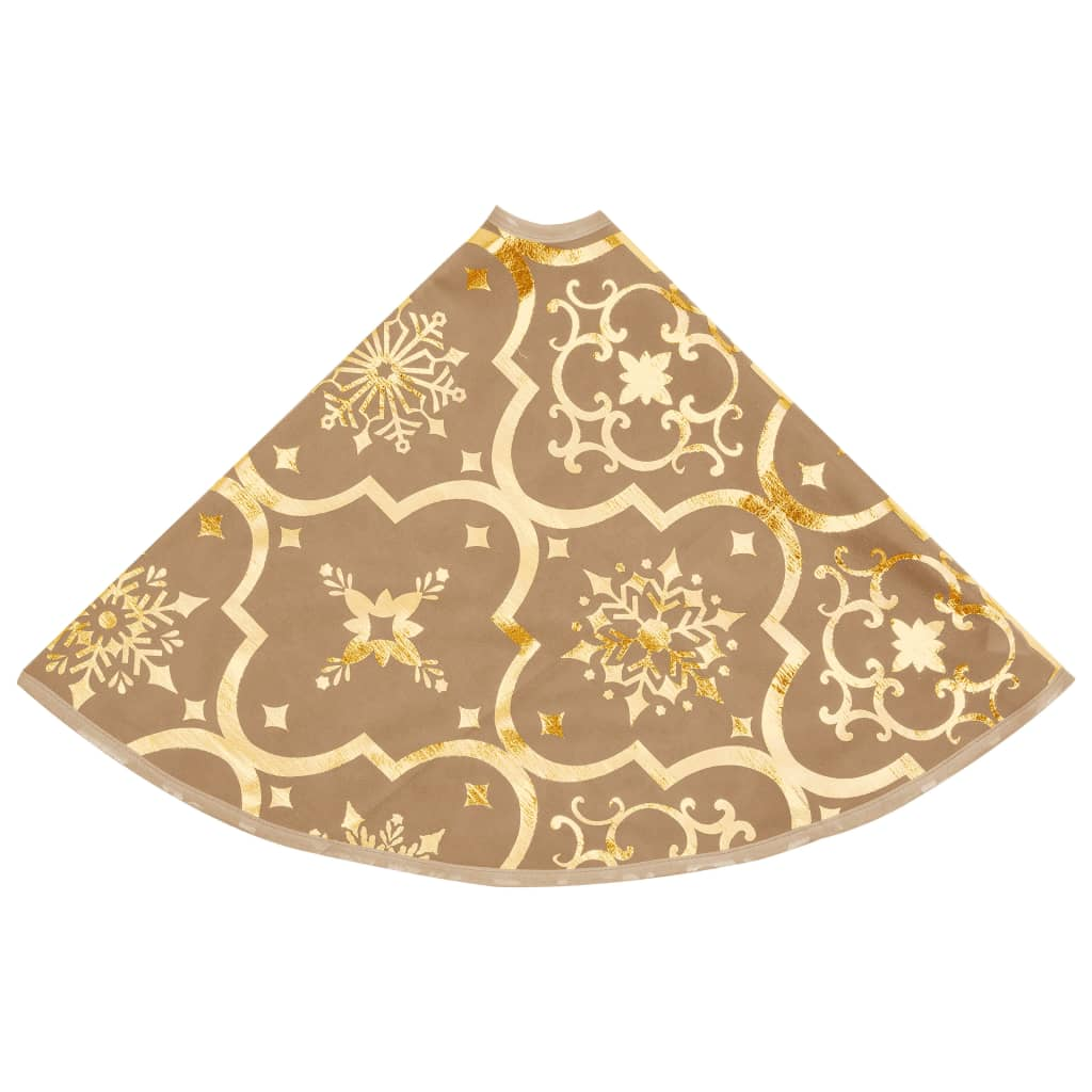 Luxury Christmas Tree Skirt with Sock Yellow 3 ft Fabric