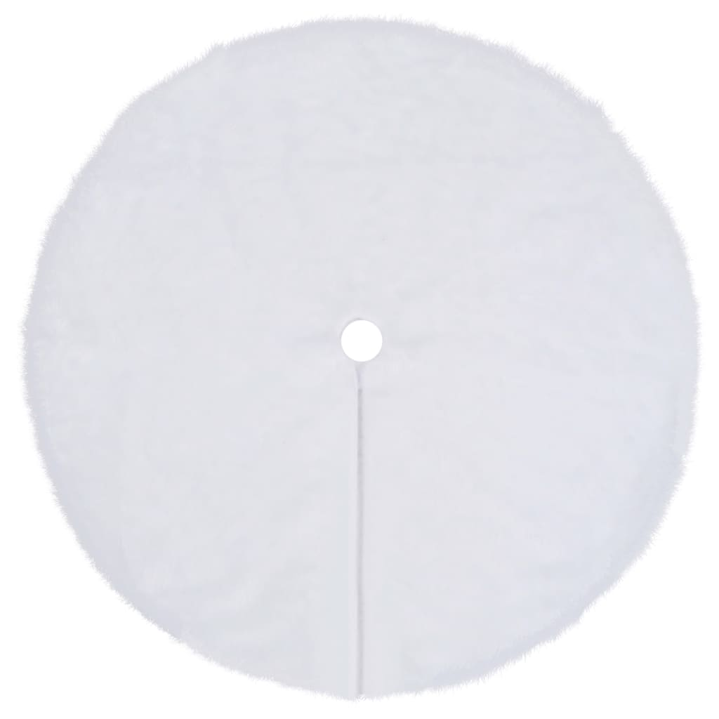 Christmas Tree Skirt White 48" Faux