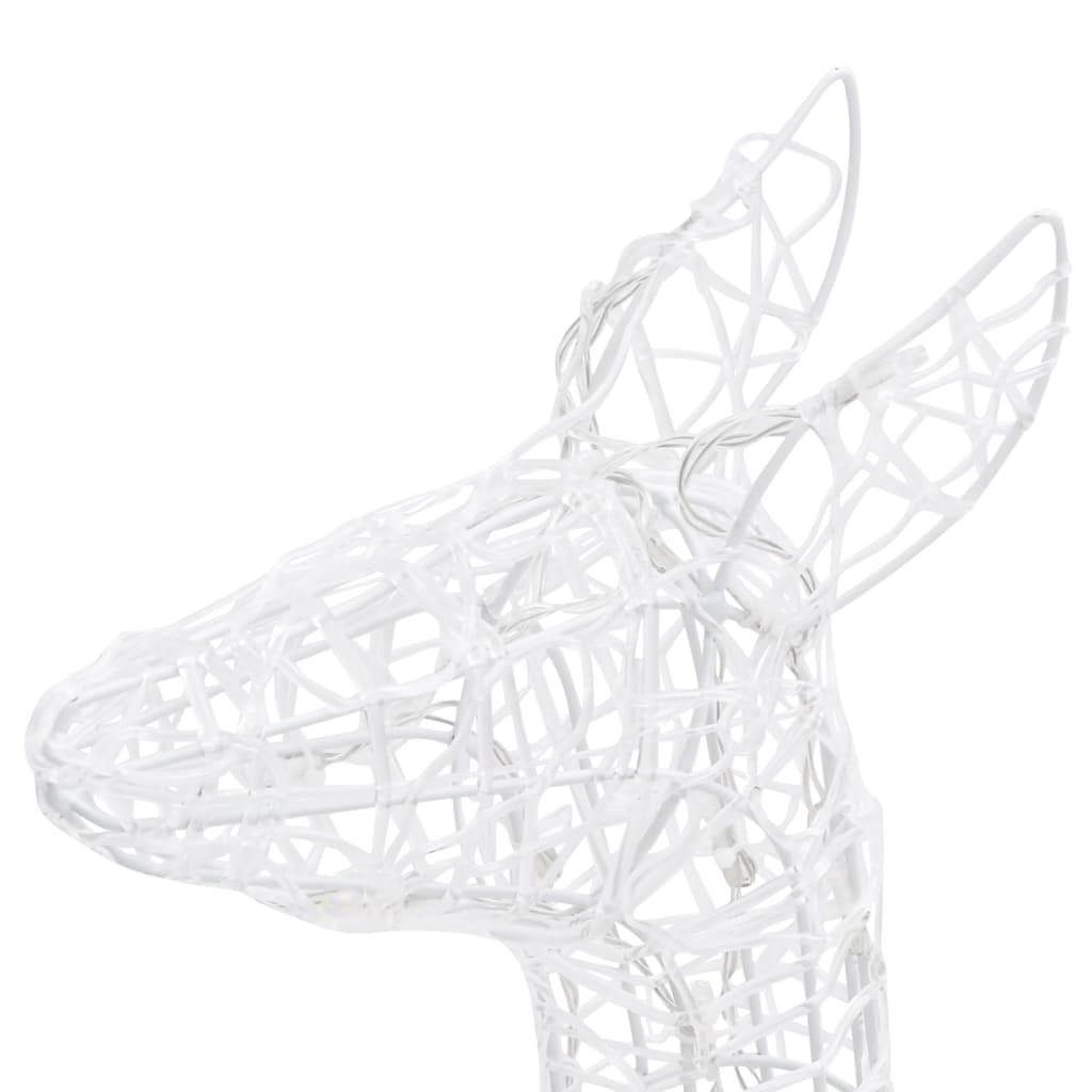 vidaXL Acrylic Reindeer Family Christmas Decoration 160 LED Colorful