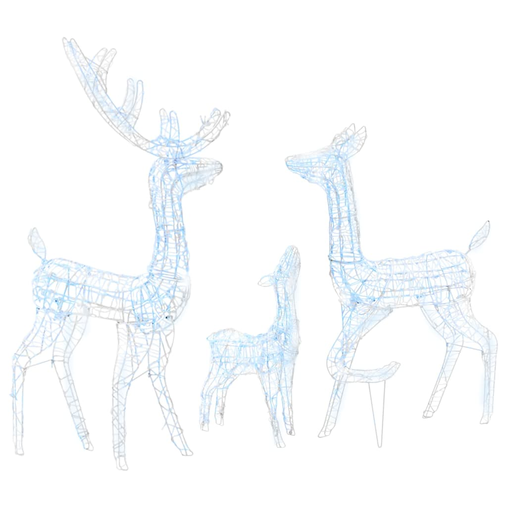 Acrylic Reindeer Family Christmas Decoration 300 LED Cold White