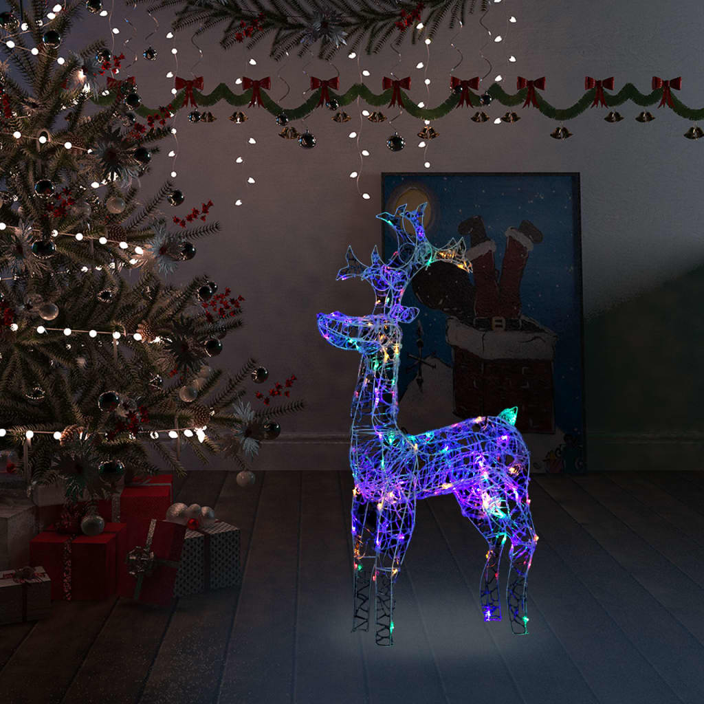 Reindeer Christmas Decoration 90 LEDs 2x1x3 ft Acrylic