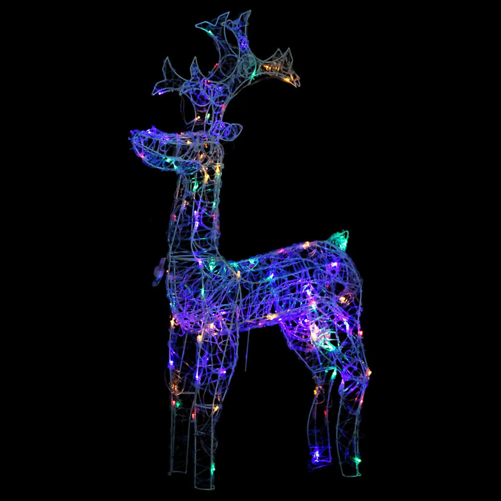 Reindeer Christmas Decoration 90 LEDs 2x1x3 ft Acrylic