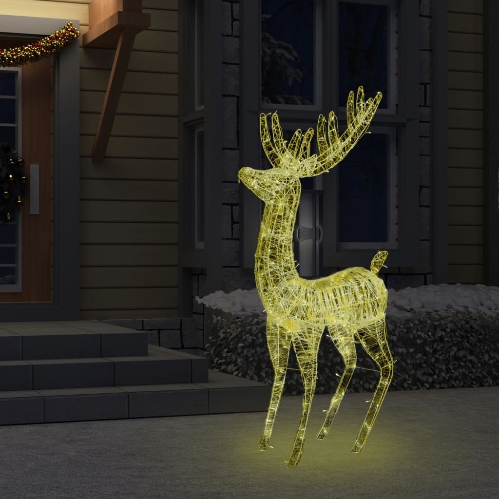 XXL Acrylic Christmas Reindeer 250 LED 6 ft Warm White