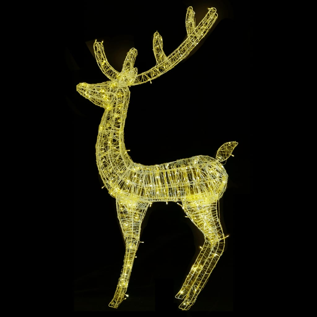 XXL Acrylic Christmas Reindeer 250 LED 6 ft Warm White