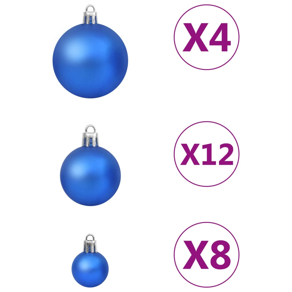 100 Piece Christmas Ball Set Blue