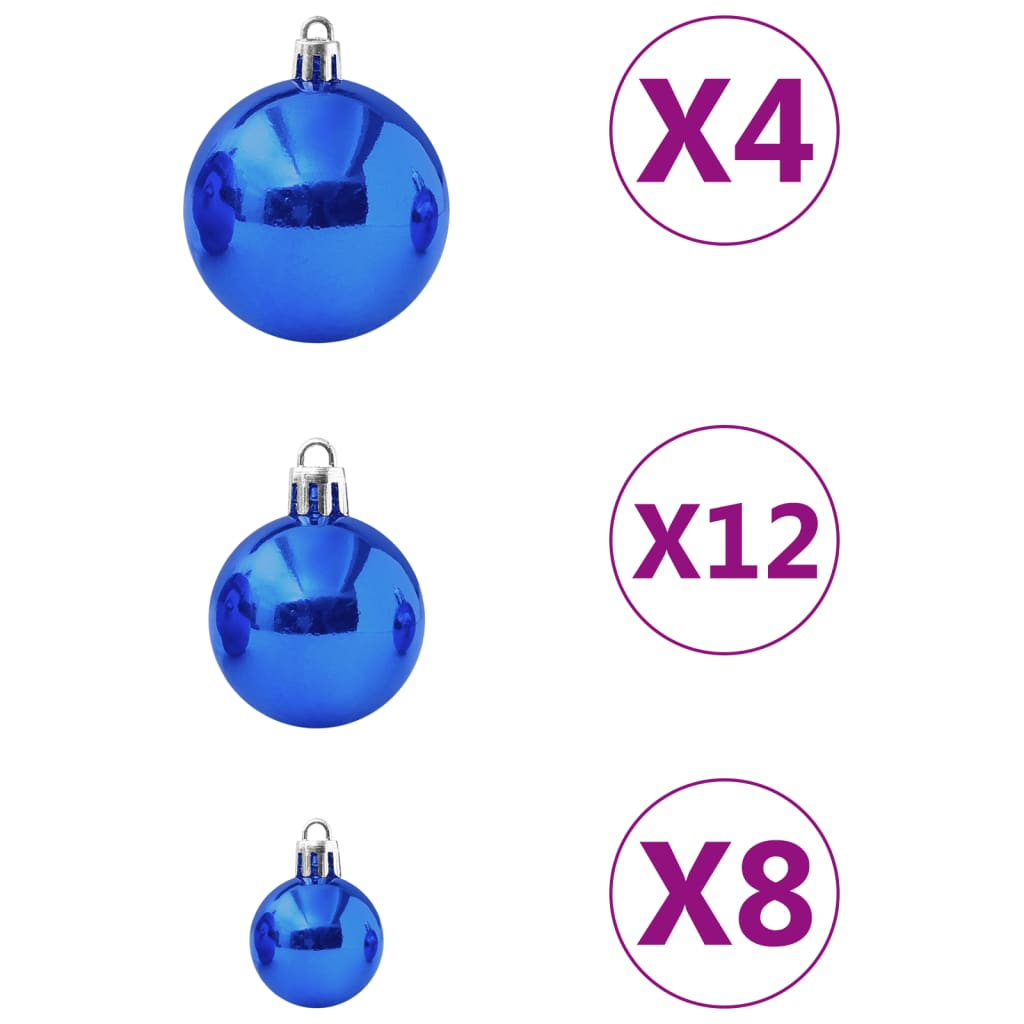 100 Piece Christmas Ball Set Blue