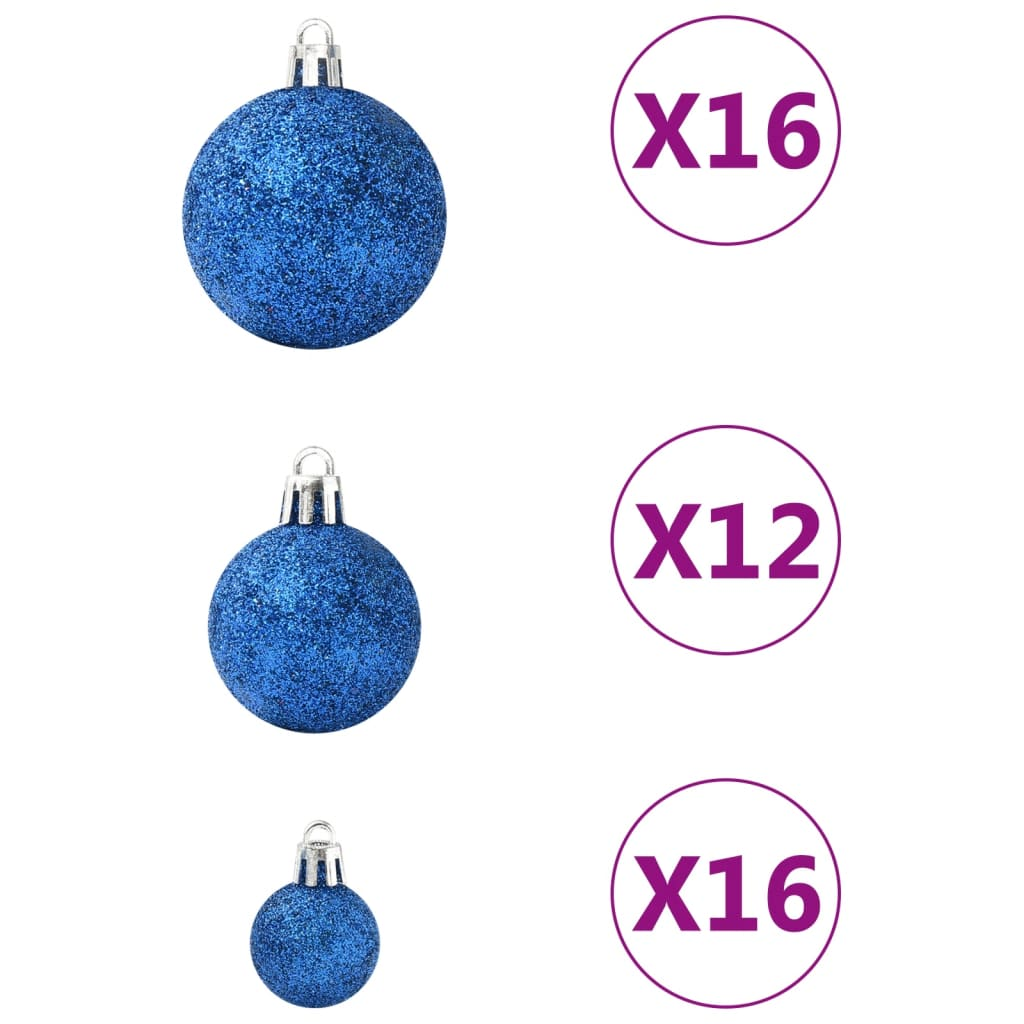 100 Piece Christmas Ball Set Blue