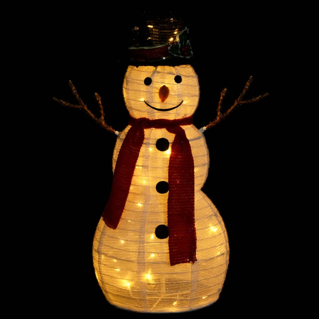 Decorative Christmas Snowman Figure with LED Luxury Fabric 2 ft