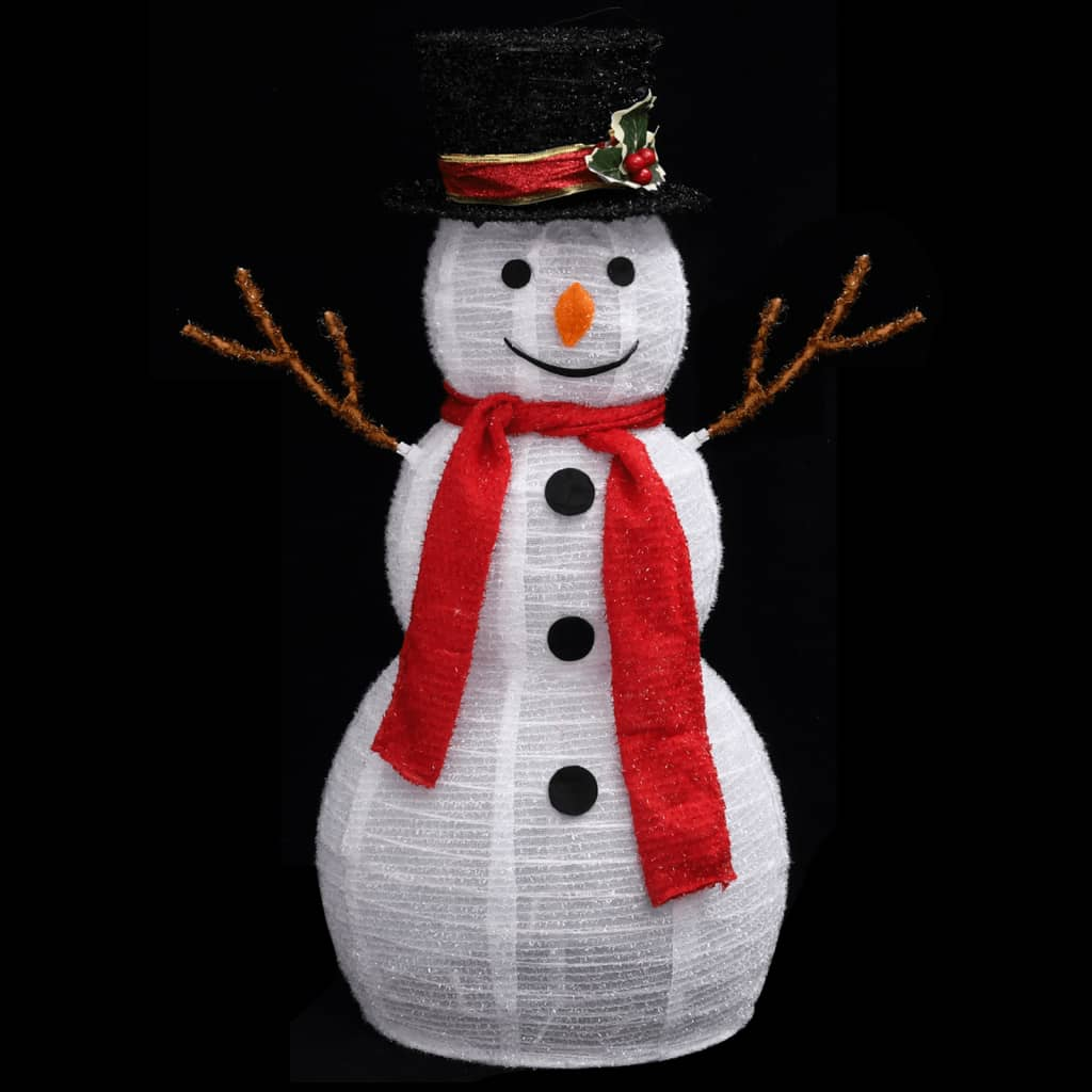 Decorative Christmas Snowman Figure with LED Luxury Fabric 2 ft