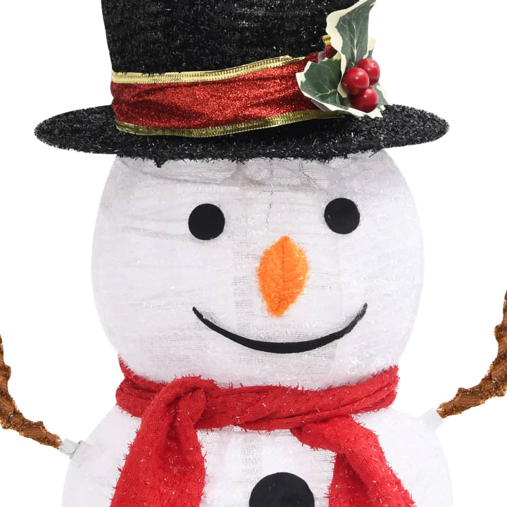 Decorative Christmas Snowman Figure with LED Luxury Fabric 2 ft