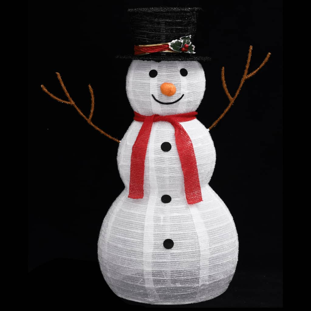 Decorative Christmas Snowman Figure with LED Luxury Fabric 3 ft