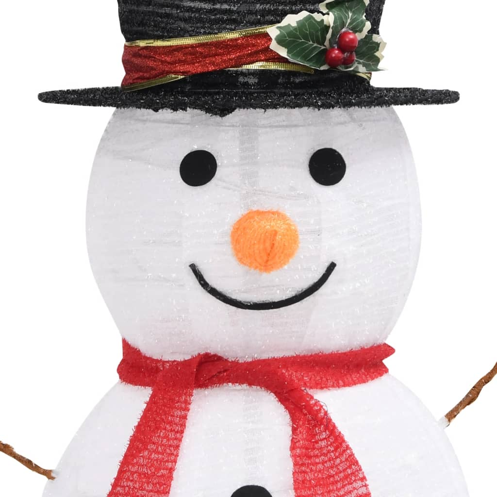 Decorative Christmas Snowman Figure with LED Luxury Fabric 3 ft