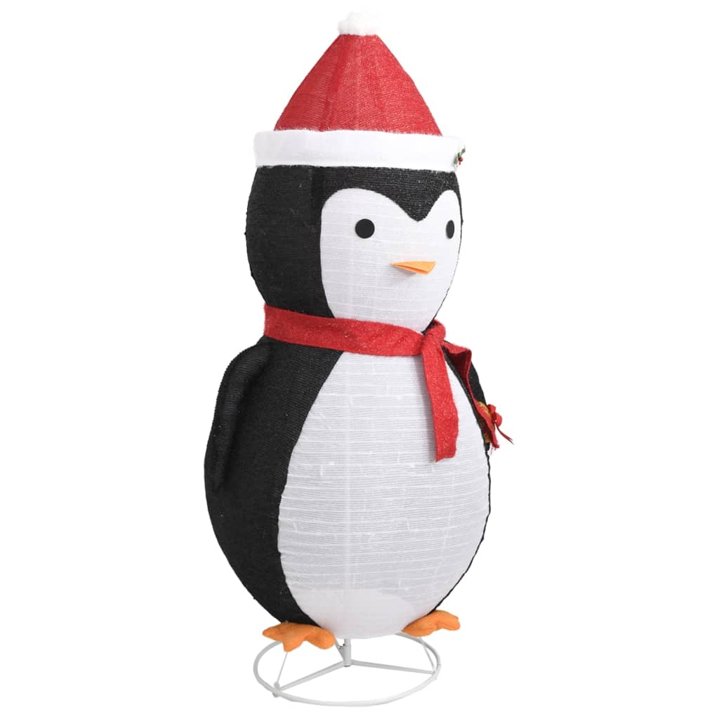 Decorative Christmas Snow Penguin Figure LED Luxury Fabric 6 ft