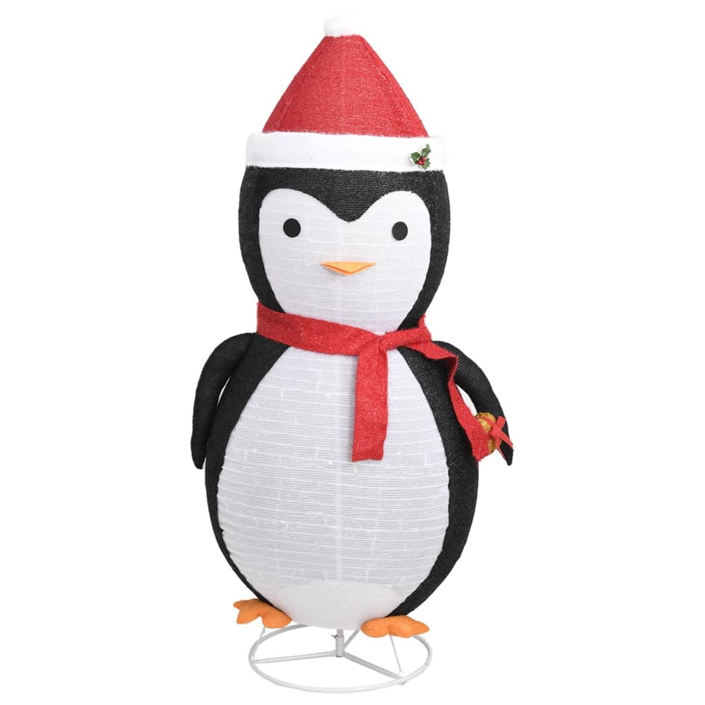 Decorative Christmas Snow Penguin Figure LED Luxury Fabric 6 ft