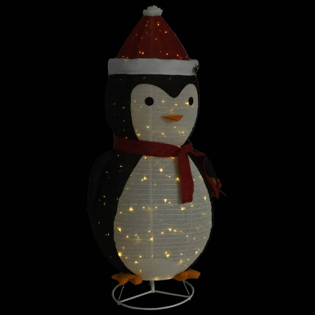 Decorative Christmas Snow Penguin Figure LED Luxury Fabric 6 ft