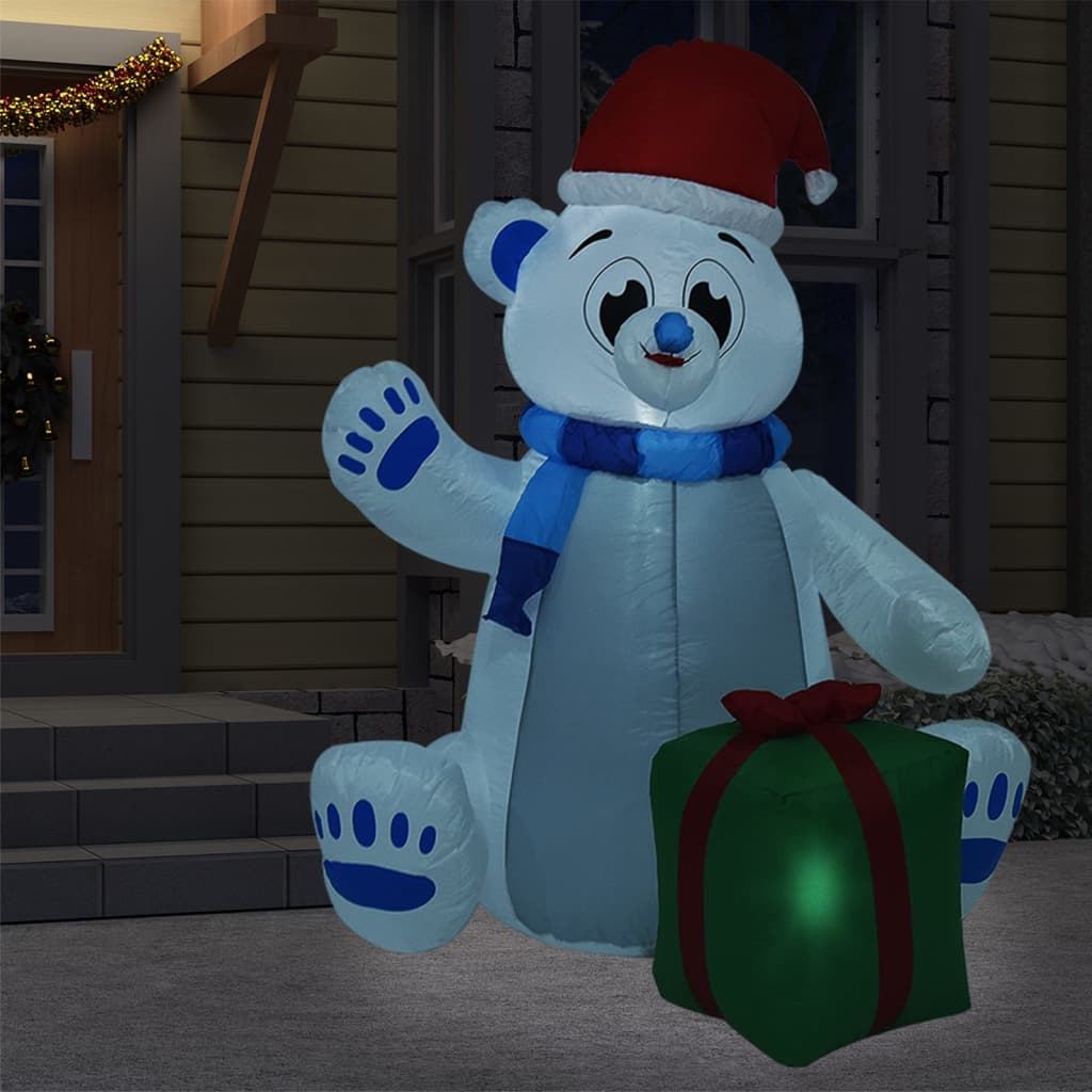 Christmas Inflatable Polar Bear LED Indoor and Outdoor 8 ft