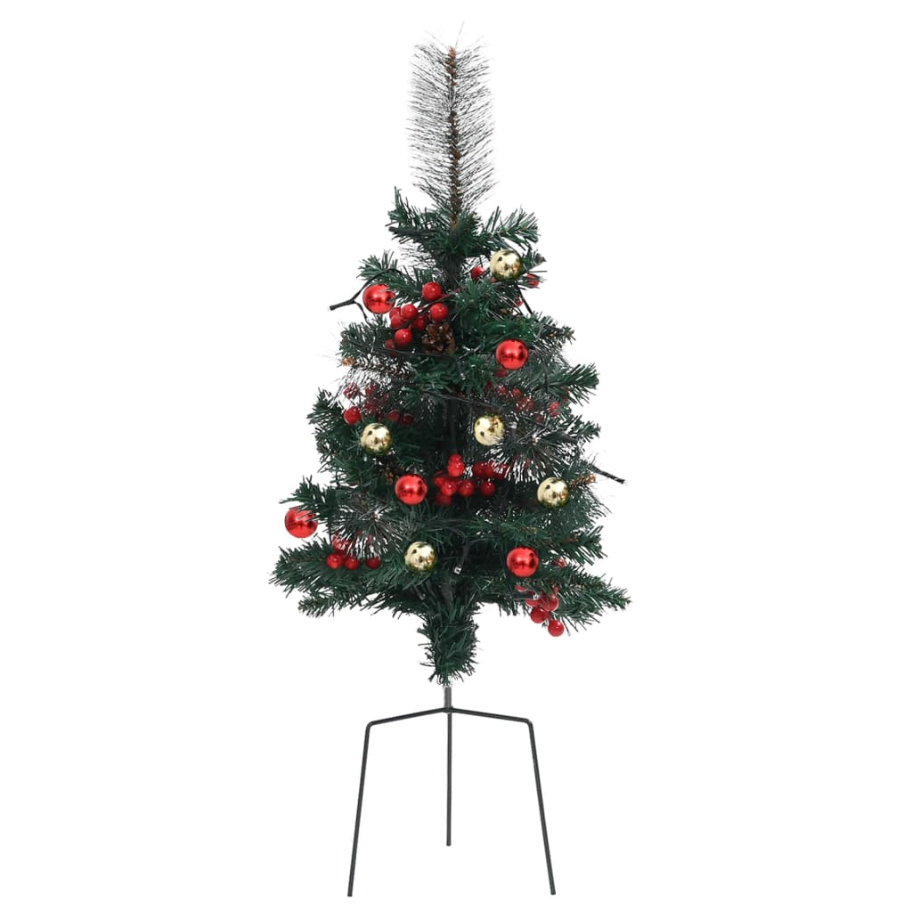 Artificial Pathway Pre-lit Christmas Tree 2 pcs 29.9" PVC