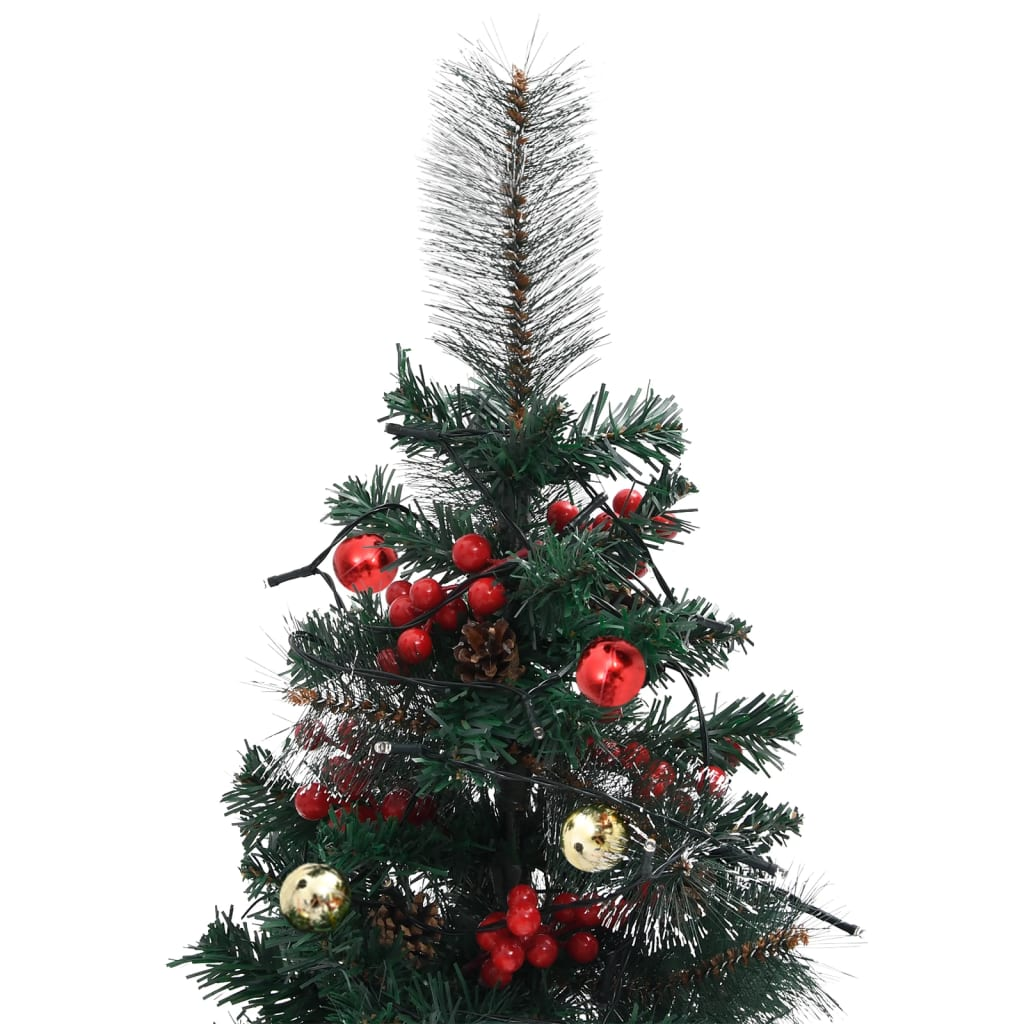 Artificial Pathway Pre-lit Christmas Tree 2 pcs 29.9" PVC