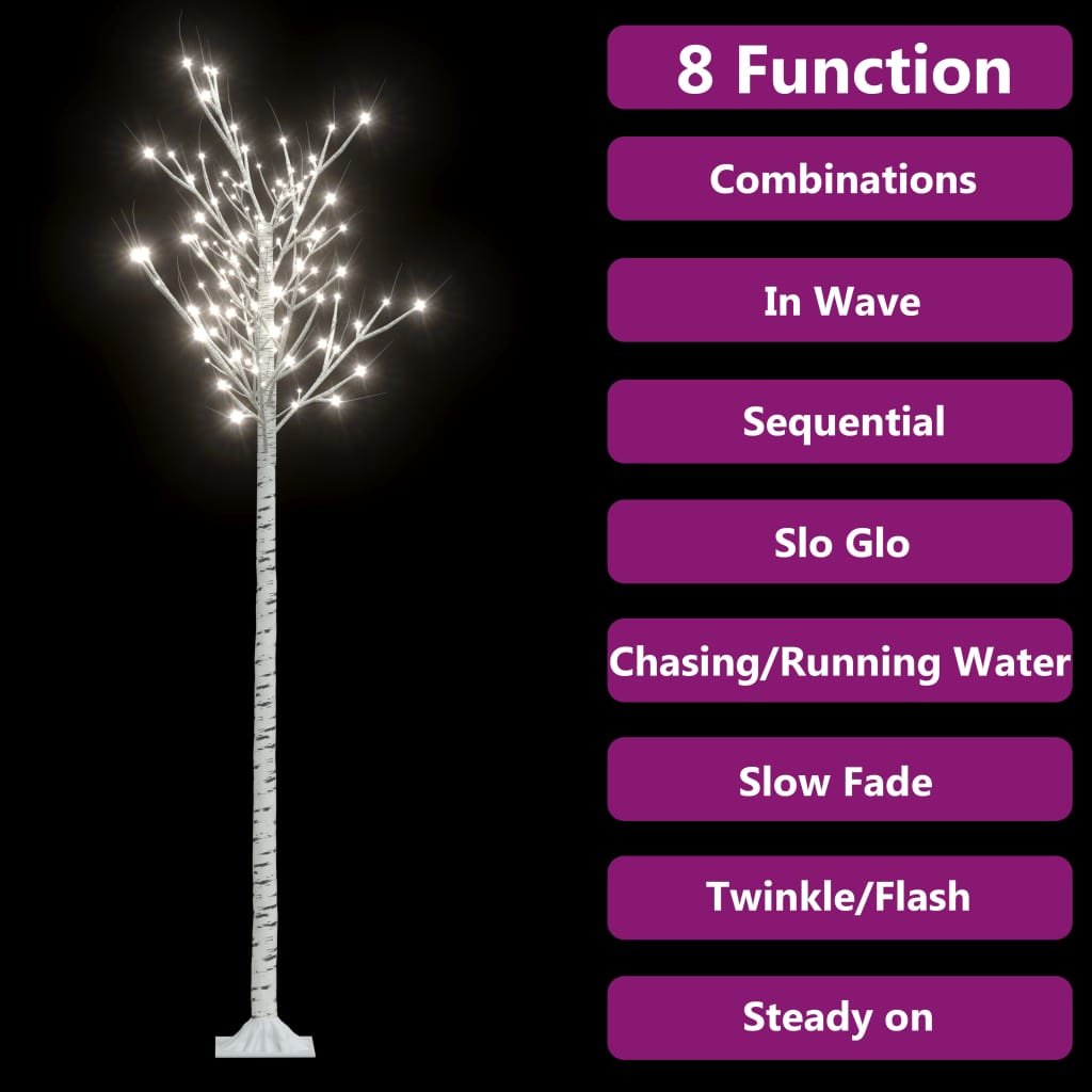 Christmas Tree 220 LEDs 7 ft Cold White Willow Indoor Outdoor