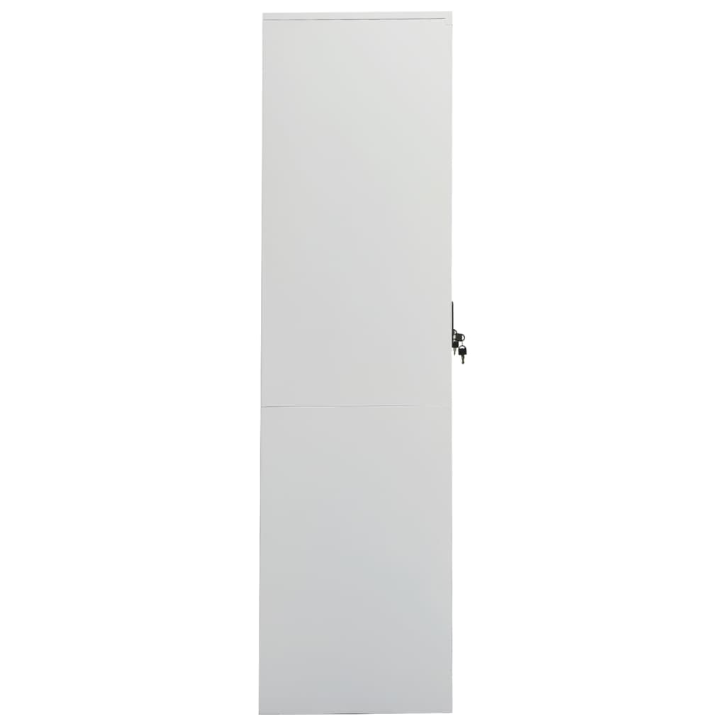 vidaXL Wardrobe Light Gray 31.5"x19.7"x70.9" Steel