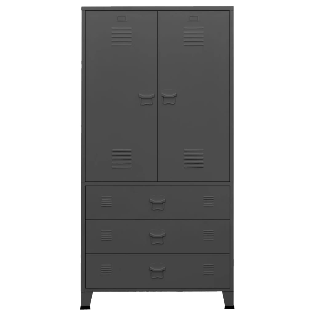 Industrial Wardrobe Anthracite 35.4"x19.7"x70.9" Metal