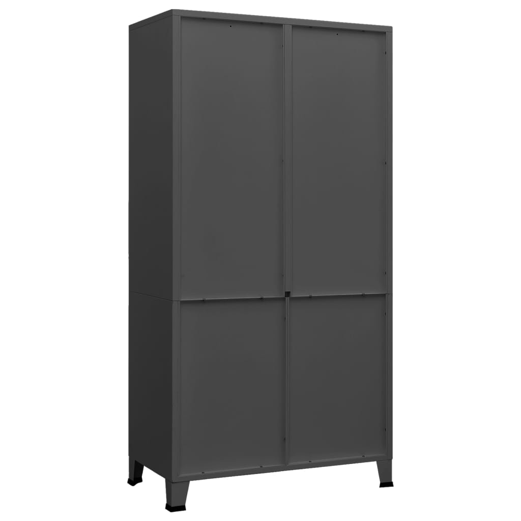 Industrial Wardrobe Anthracite 35.4"x19.7"x70.9" Metal