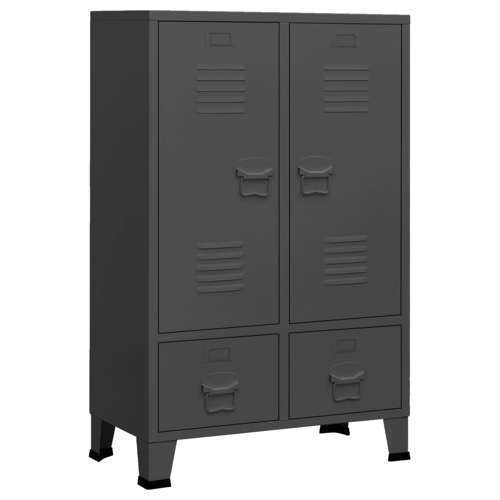 Industrial Wardrobe Anthracite 26.4"x13.8"x42.1" Steel