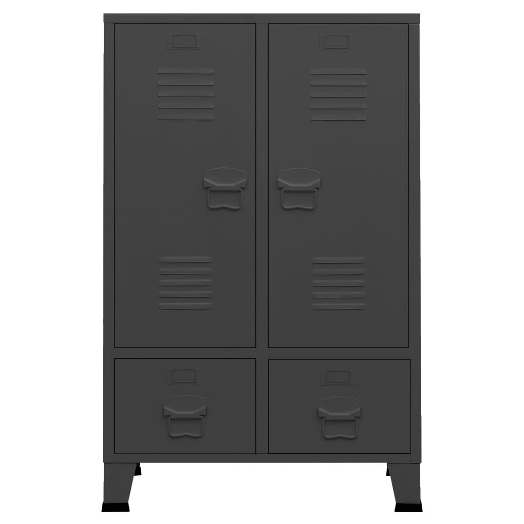 Industrial Wardrobe Anthracite 26.4"x13.8"x42.1" Steel