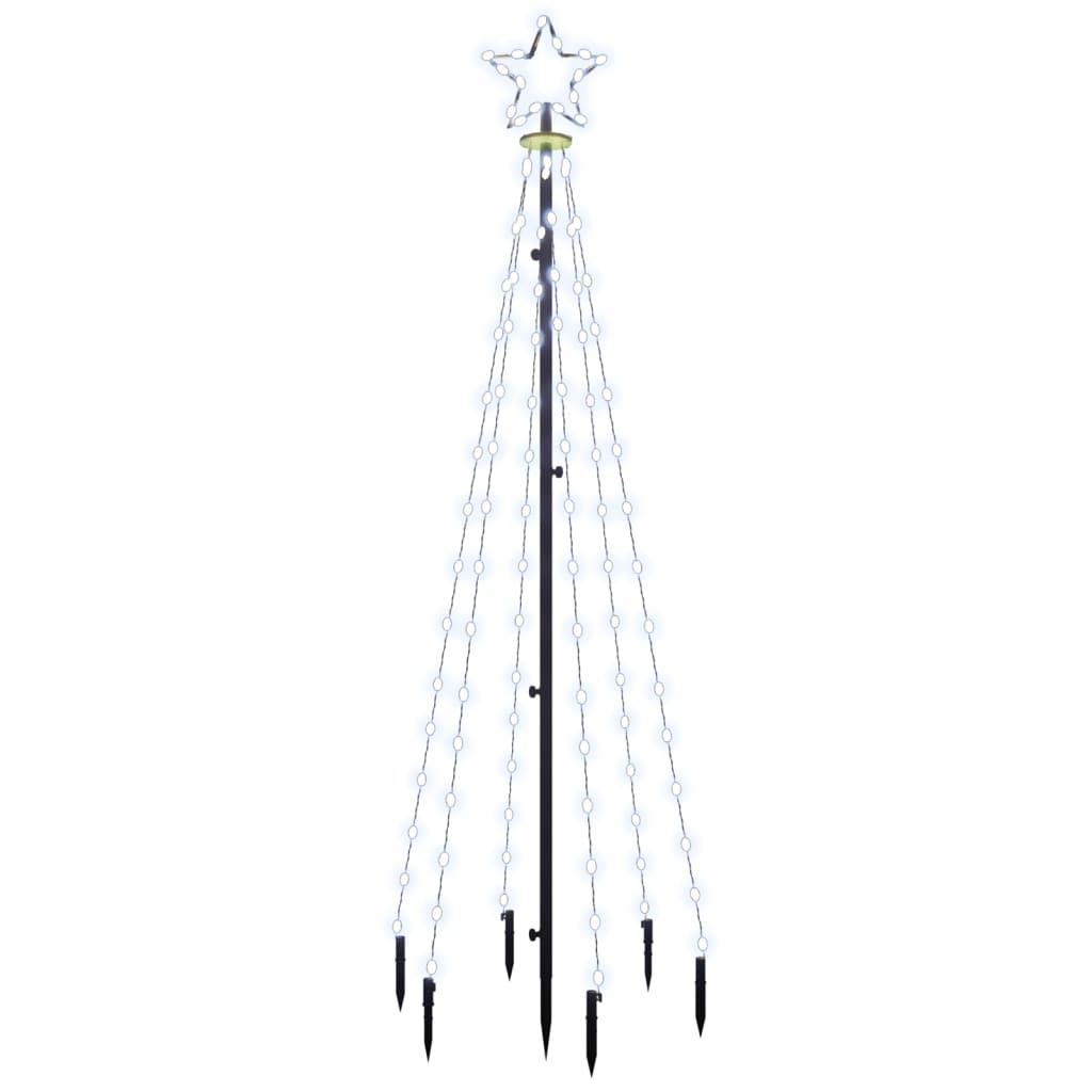 Christmas Tree with Spike Cold White 108 LEDs 6 ft