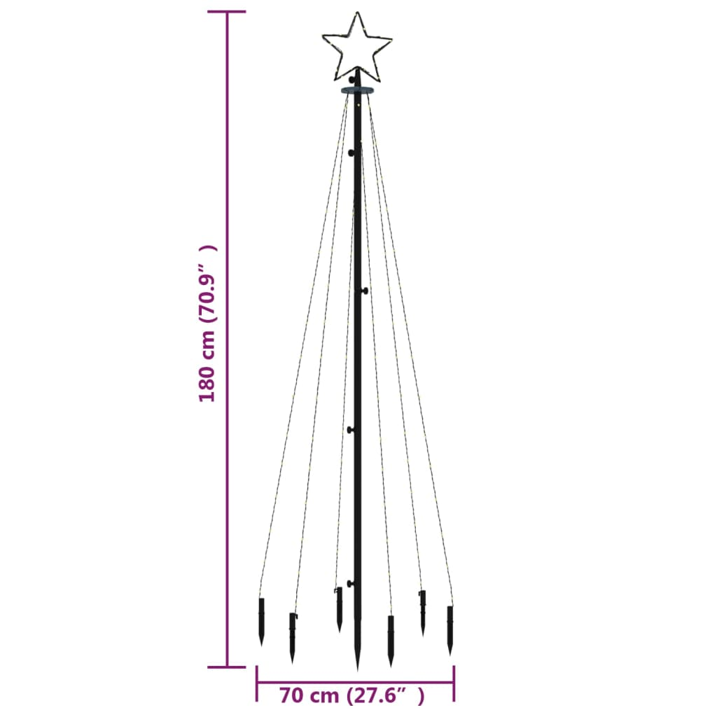 Christmas Tree with Spike Cold White 108 LEDs 6 ft