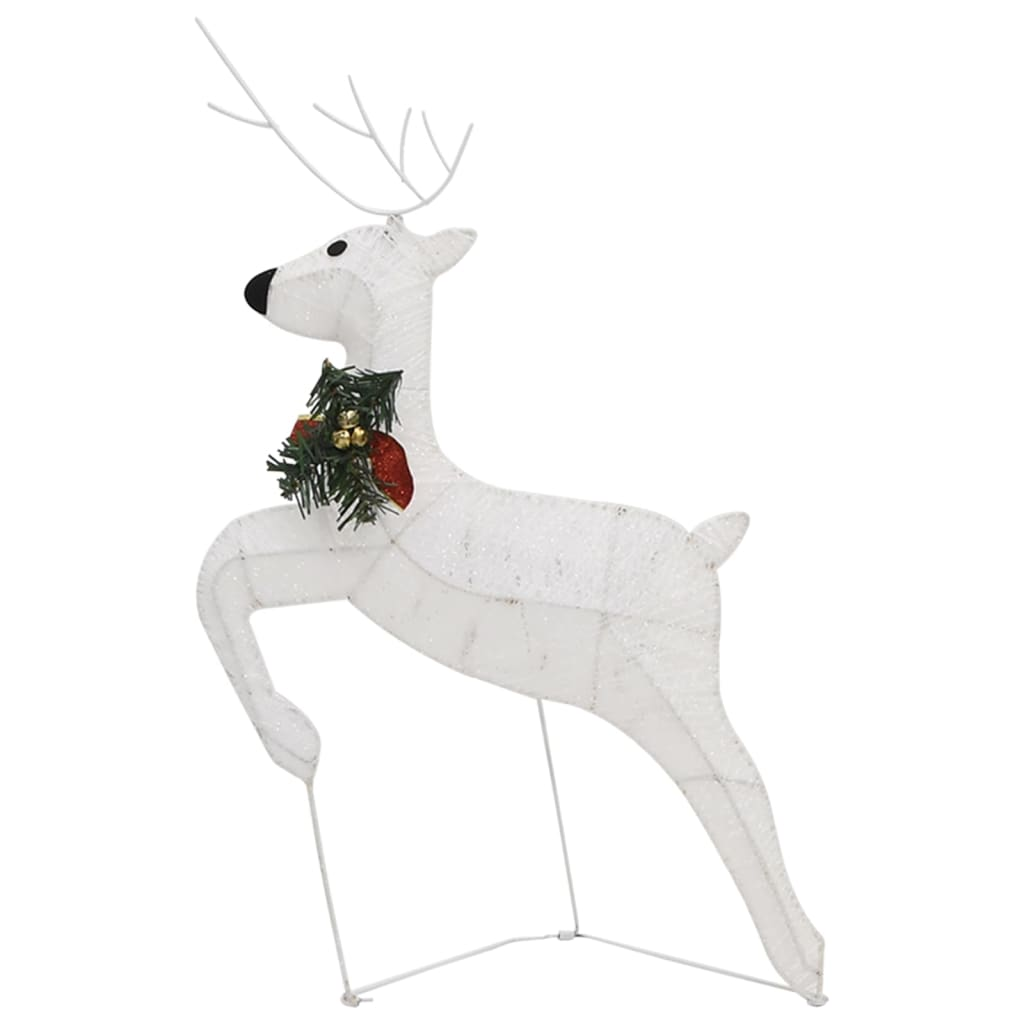 vidaXL Christmas Reindeers 2 pcs White 40 LEDs