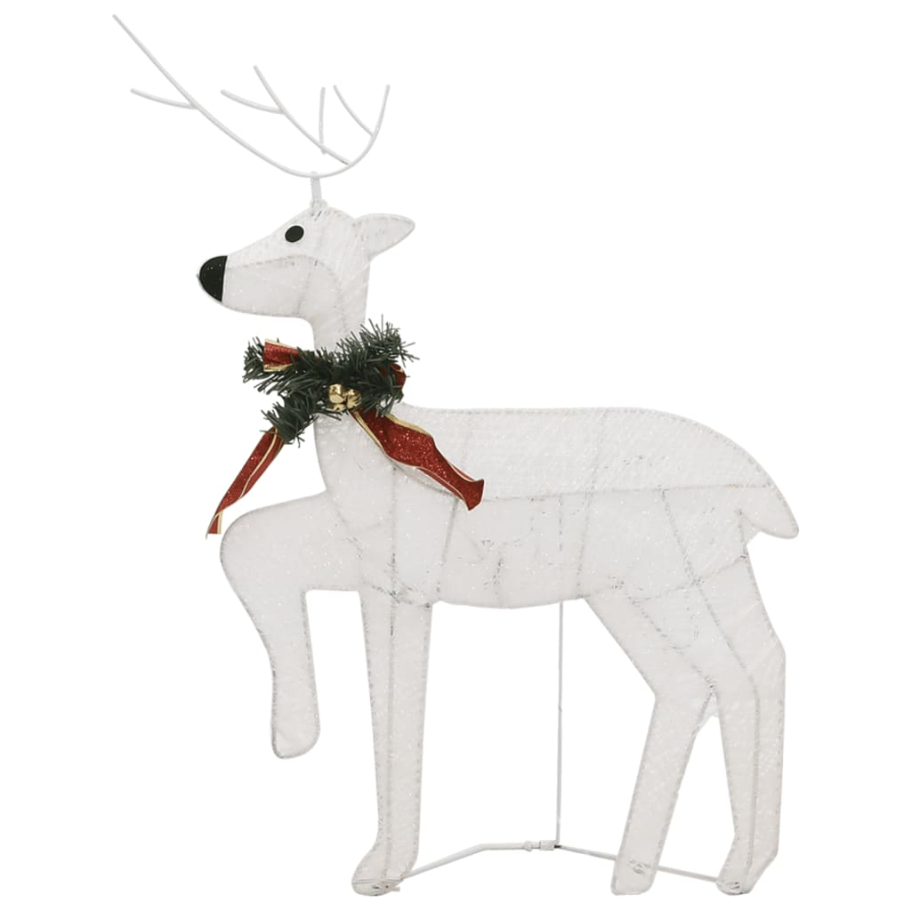 vidaXL Christmas Reindeers 2 pcs White 40 LEDs