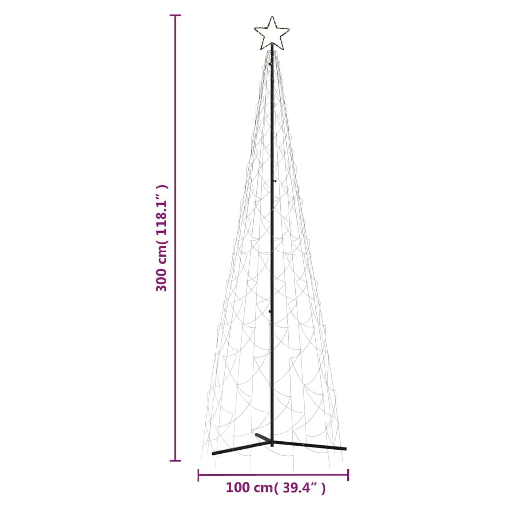 Christmas Cone Tree Warm White 500 LEDs 3x10 ft