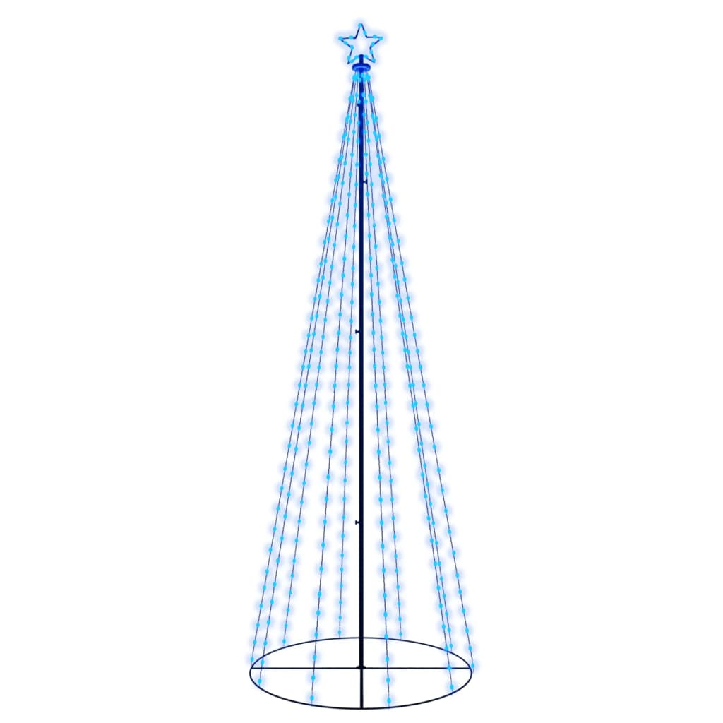 vidaXL Christmas Cone Tree Blue 310 LEDs 3x10 ft