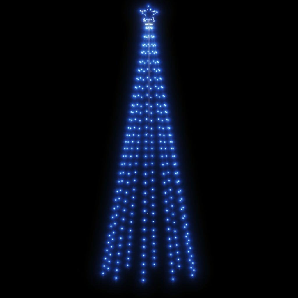 vidaXL Christmas Cone Tree Blue 310 LEDs 3x10 ft