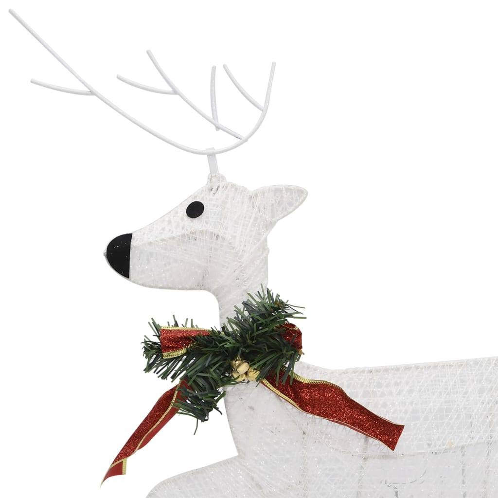 Reindeer & Sleigh Christmas Decoration 60 LEDs Outdoor White