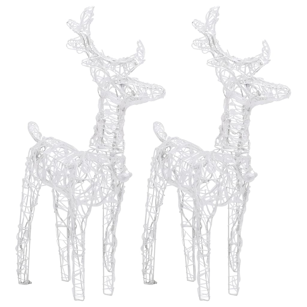 Christmas Reindeers 2 pcs Blue 80 LEDs Acrylic