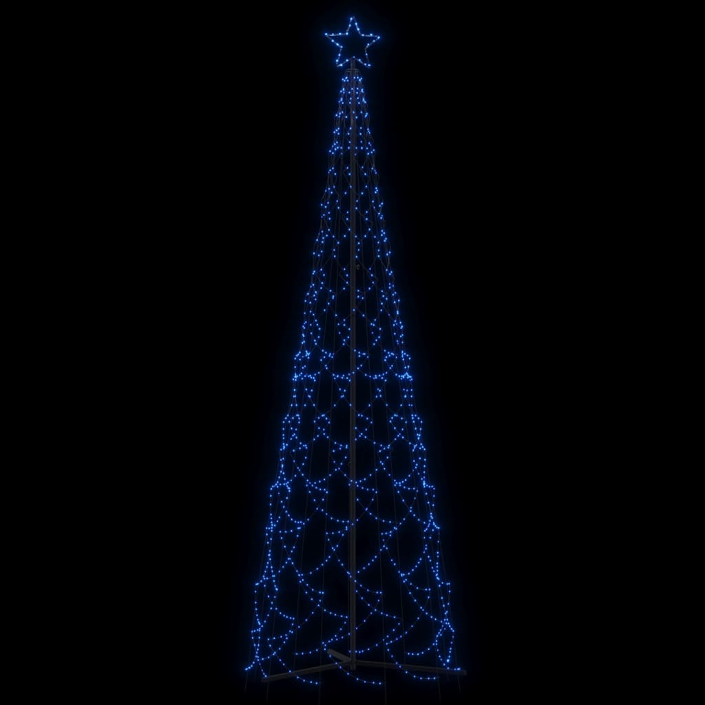 vidaXL Christmas Cone Tree Blue 500 LEDs 3x10 ft