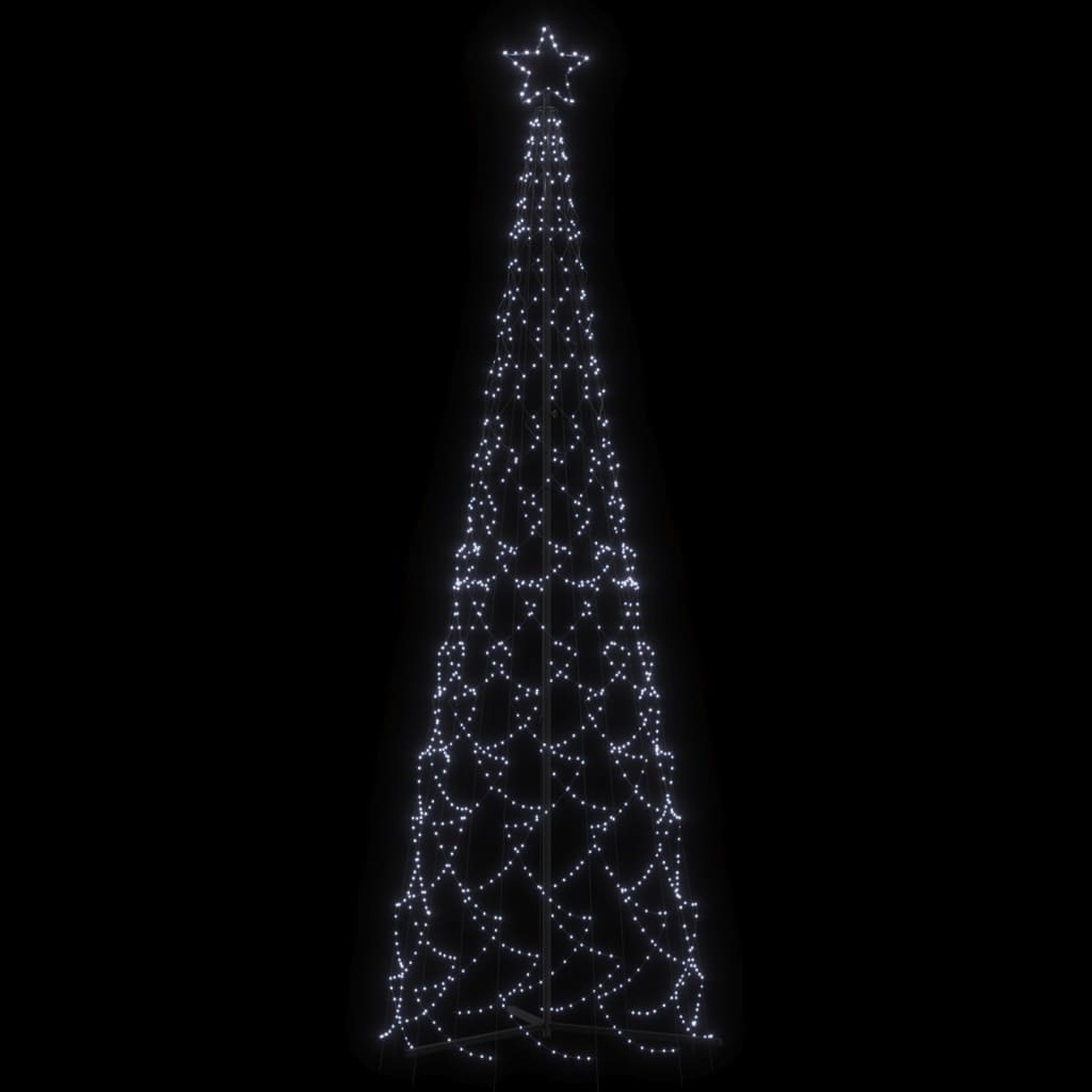 Christmas Cone Tree Cold White 500 LEDs 3x10 ft