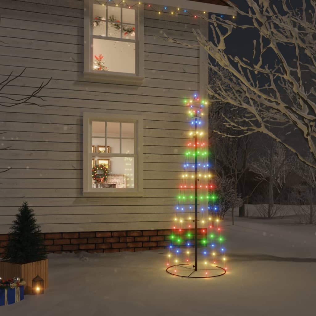 Christmas Cone Tree Colorful 108 LEDs 2x6 ft