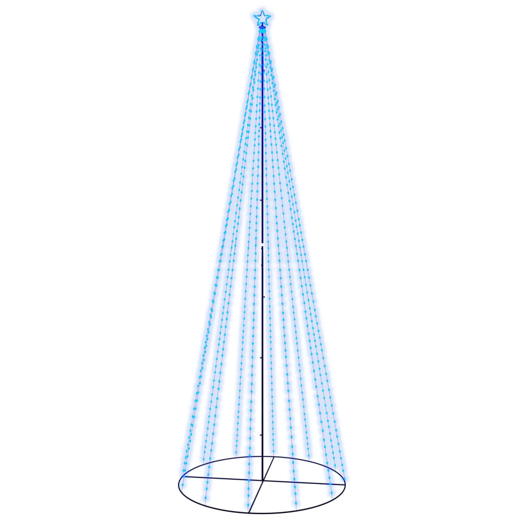 vidaXL Christmas Cone Tree Blue 732 LEDs 5x16 ft