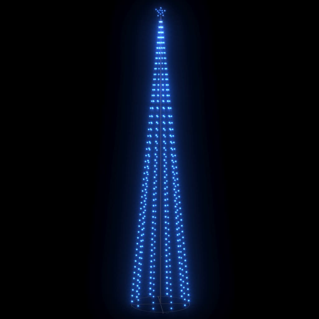 vidaXL Christmas Cone Tree Blue 732 LEDs 5x16 ft