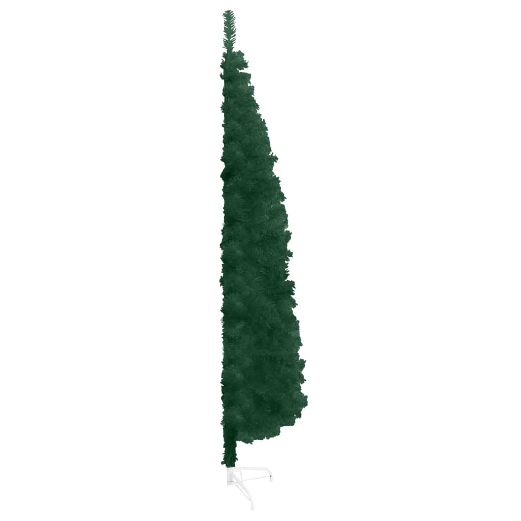 Slim Artificial Half Christmas Tree with Stand Green 7 ft